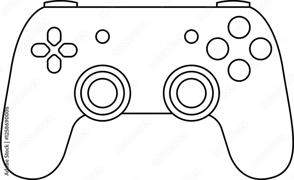 Poster games icon vector. gamepad new concept. black and white game controller symbol trendy flat and simpl