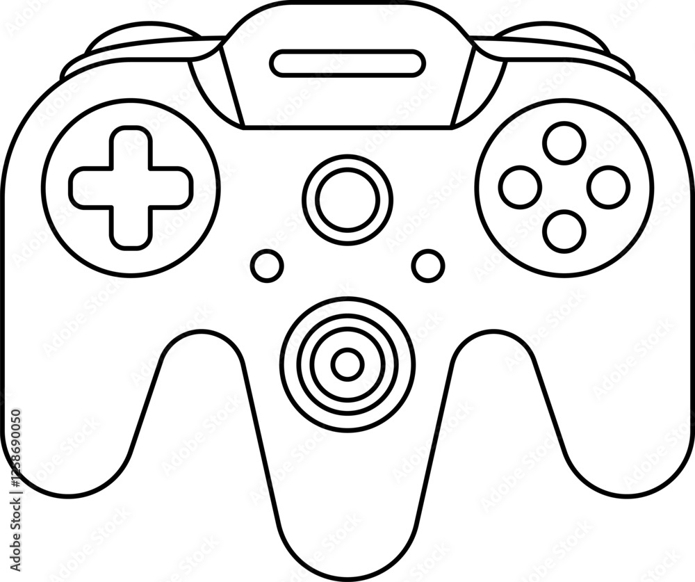 Poster games icon vector. gamepad new concept. black and white game controller symbol trendy flat and simpl