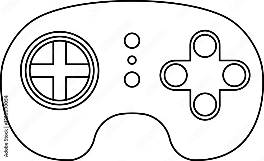 Poster games icon vector. gamepad new concept. black and white game controller symbol trendy flat and simpl