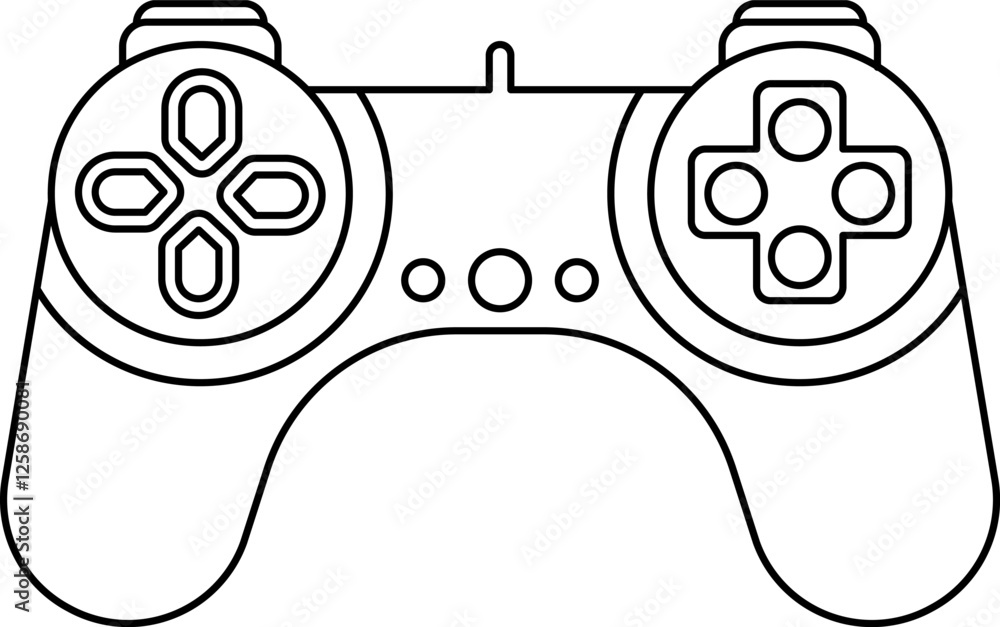 Poster games icon vector. gamepad new concept. black and white game controller symbol trendy flat and simpl