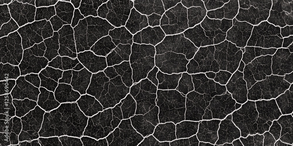 Poster abstract black and white cracked texture background seamless pattern design for web and print