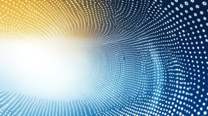 Abstract swirling tunnel of light and dots. (1)