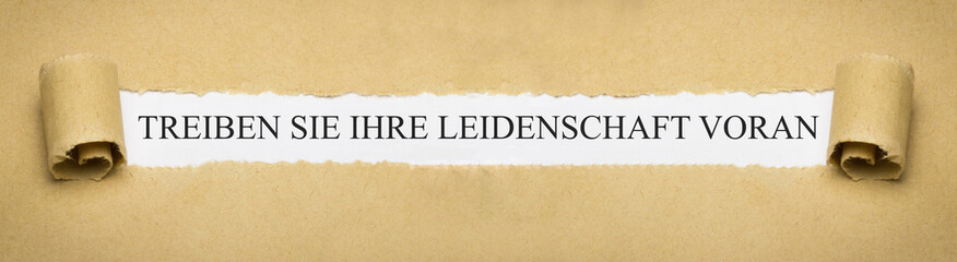 Treiben Sie Ihre Leidenschaft voran