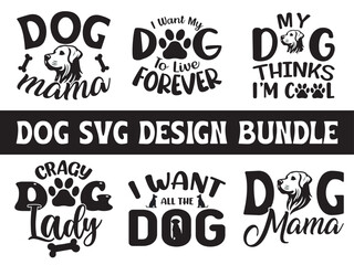 Fototapeta premium Dog svg t shirt deign bundle