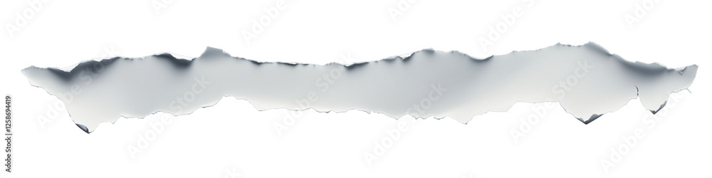 Poster torn paper edge: a detailed close-up shot of a torn piece of paper, revealing a textured and irregul