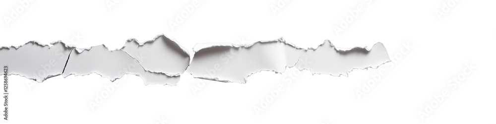 Poster torn paper edges: a long horizontal strip of paper with ragged, torn edges, creating a dramatic and 