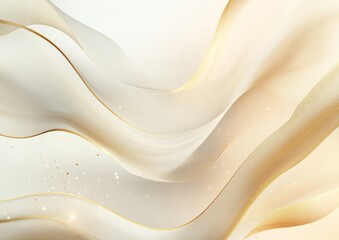 Obraz premium Elegant gold waves, light background, luxury design, website banner