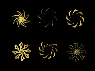 Golden spiral circle shape vector image, trendy abstract, Geometric art in circle shape