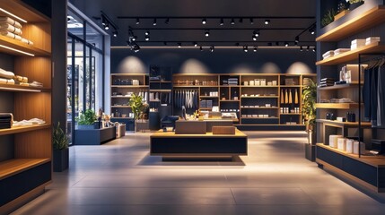 Modern Boutique Interior Design: Sleek Minimalist Retail Space