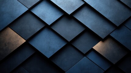 Naklejka premium Sophisticated Blue background with lines for design, featuring white space in the center for text. Ideal for elegant banners and abstract wallpapers.