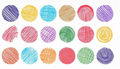 Doodle abstract shape background texture brush color set. Hand drawn sketch crayon scribble brush geometric shape color chalk effect background. Abstract arrow, circle, zigzag perfect any project.