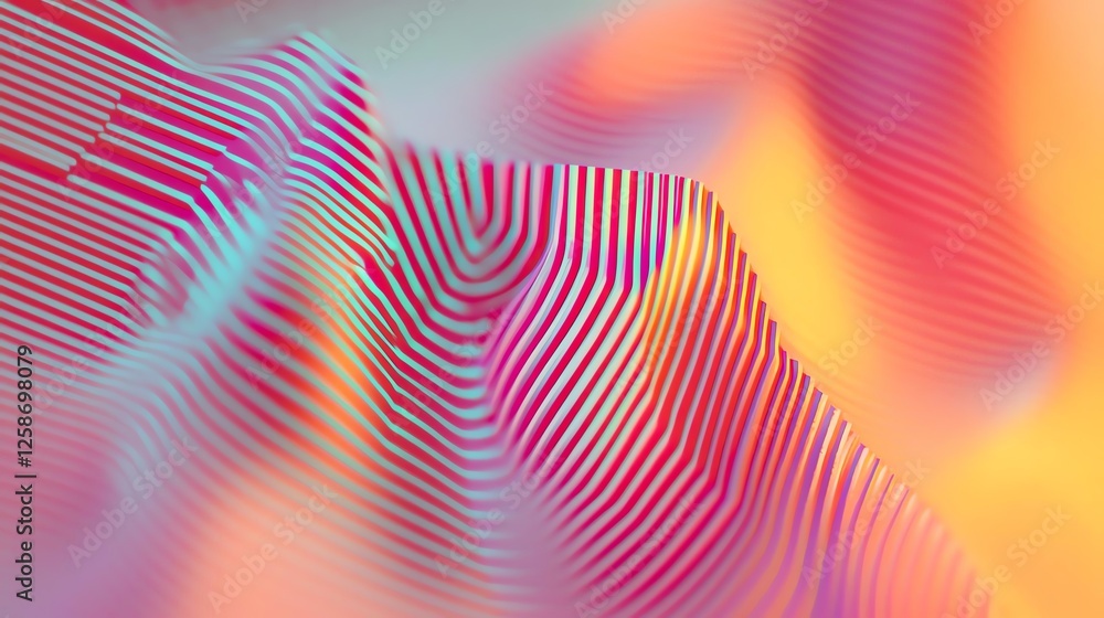 Poster a vibrant abstract background with colorful wavy lines and smooth gradients.