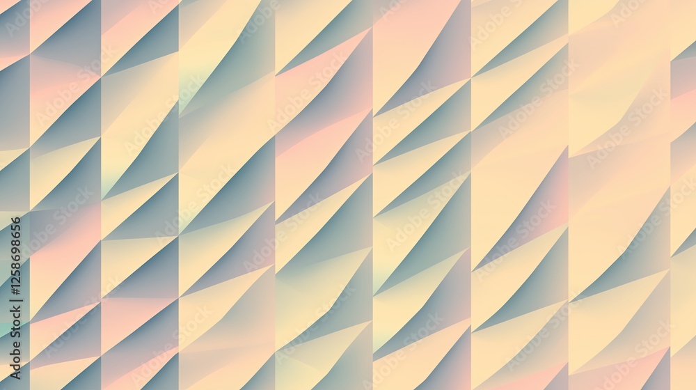 Poster A gradient triangle pattern with shifting pastel tones creating a soothing effect