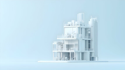 Fototapeta premium Modern Minimalist White Building Design
