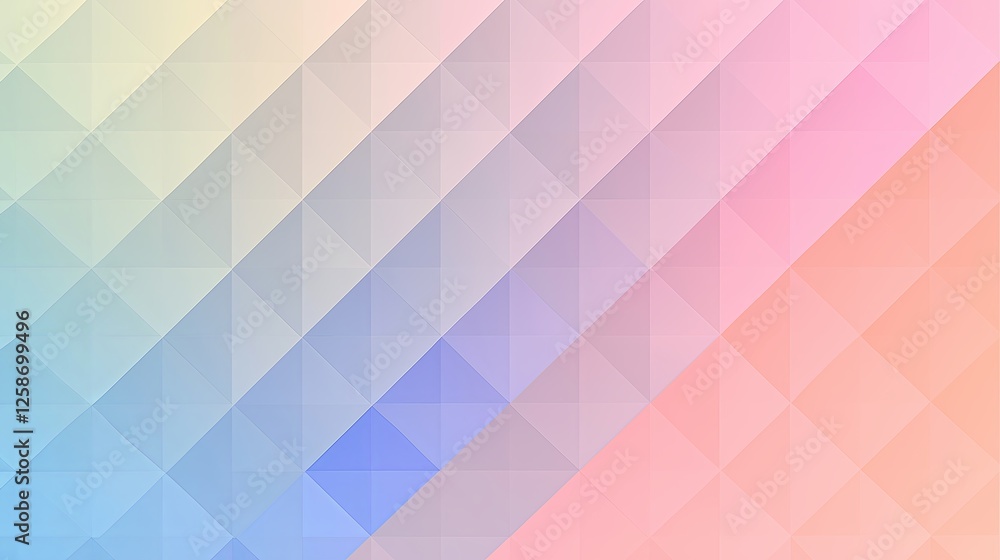 Poster A gradient triangle pattern with shifting pastel tones creating a soothing effect