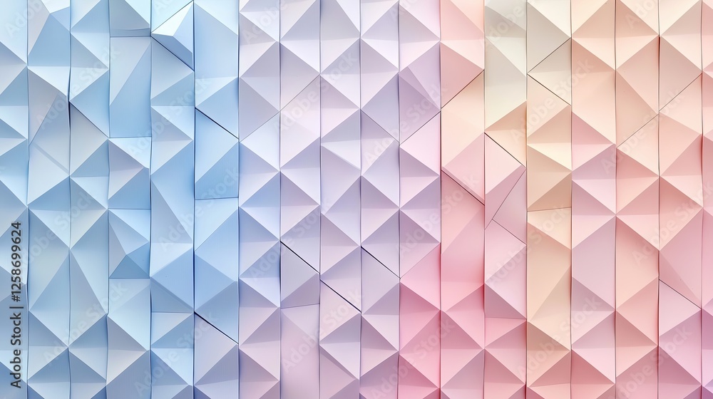 Poster A gradient triangle pattern with shifting pastel tones creating a soothing effect