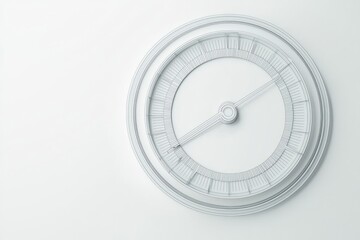 3D circular gauge indicator in high resolution, displayed on a simple white background.
