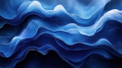 Obraz premium Stylish Blue background with abstract elements. Featuring white space in the center for text. Trendy dark wallpaper ideal for design and banners. Simple geometric modern wallpaper.