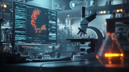 Fototapeta premium Cutting-Edge Scientific Research: A Glimpse into a Modern Laboratory