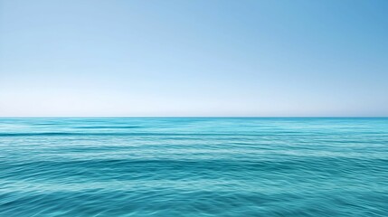 Fototapeta premium Vast Ocean View Under a Clear Blue Sky