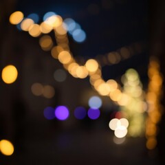 Defocused christmas lights bokeh background new year winter holidays Bokeh light lights background bokeh abstract light bright effect shiny