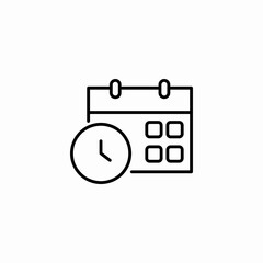 calendar time icon sign vector