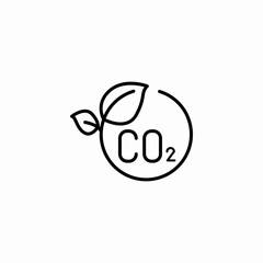 co2 eco icon sign vector