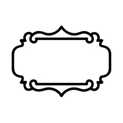 vintage frame with golden ornament