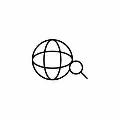 global web internet search icon sign vector