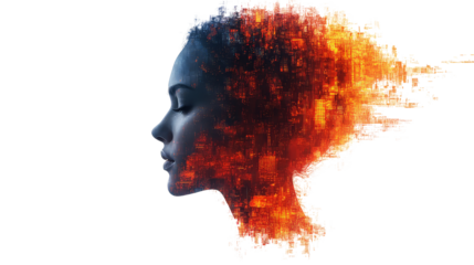 world mental health day isolated on transparent background.