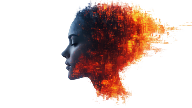 world mental health day isolated on transparent background.