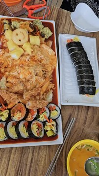 Authentic Korean Snack Bar Vertical: Spicy, Crispy, Flavorful, Trendy, Appetizing