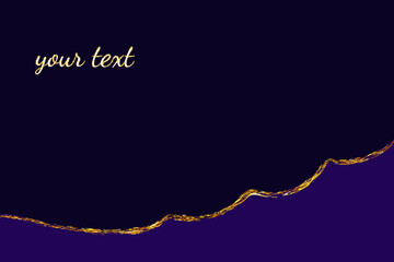 Fototapeta premium A luxurious background with a glitter effect and a golden sheen on a dark background, with space for text
