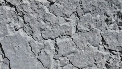 Naklejka premium Textured rock surface, rough stone texture, jagged edges, grey geological formation, natural patterns, weathered rock face, close-up detail, monochromatic terrain, rugged landscape, fractured stone