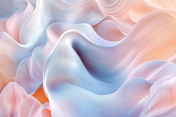 Obraz premium A refined abstract background featuring delicate, wavy lines and a subtle pastel palette, captured with realistic HD detail.