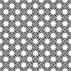Black and white seamless abstract pattern. Background and backdrop. Grayscale ornamental design.