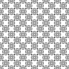 Black and white seamless abstract pattern. Background and backdrop. Grayscale ornamental design.