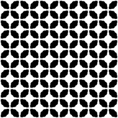 Black and white seamless abstract pattern. Background and backdrop. Grayscale ornamental design.