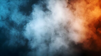 Fototapeta premium Abstract Smoke Background With Blue And Orange Colors