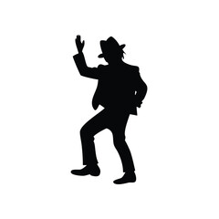 Man Dance Silhouette vector illustration