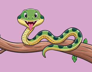 A simple snake animal vector.