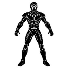 Action figure silhouette vector illustration 