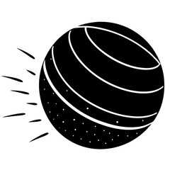 Bouncing ball silhouette vector illustration 