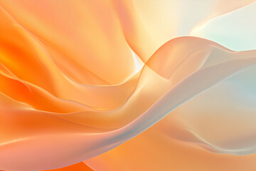 Obraz premium A serene abstract gradient with a delicate merge of warm and cool tones and subtle flowing curves, rendered in lifelike HD detail.