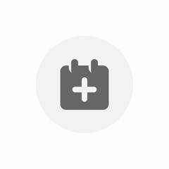Obraz premium calendar event add icon sign vector