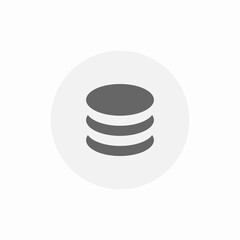 database stack icon sign vector