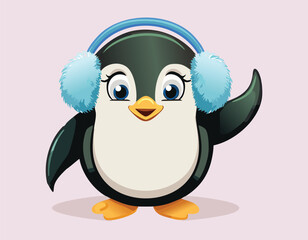 A cartoon Panda Bear vector, and cheerful cartoon panda stands with a happy expression, or cute Smiling Panda Mascot simple flat design.