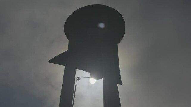 Church bell with original audio, church bell of Longleng Baptist church, designed to be heard outside the building, call worshippers to the church for a service of worship, Catholicism and Lutheranism