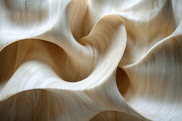 Abstract Swirling Light Wood Texture Organic Wooden Curves Natural Wood Grain Background