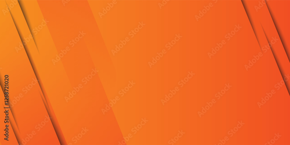 Poster abstract orange background with diagonal lines. dynamic shapes
